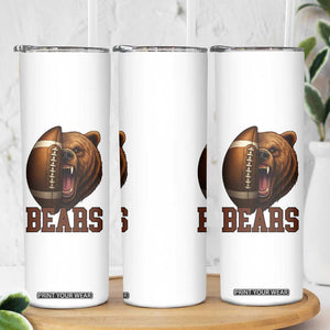 Fear The Bear Football Skinny Tumbler Game Day Sports Fan Gift TS12 Print Your Wear