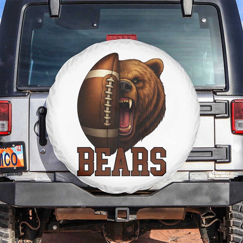 Fear The Bear Football Spare Tire Cover Game Day Sports Fan Gift TS12 No hole White Print Your Wear