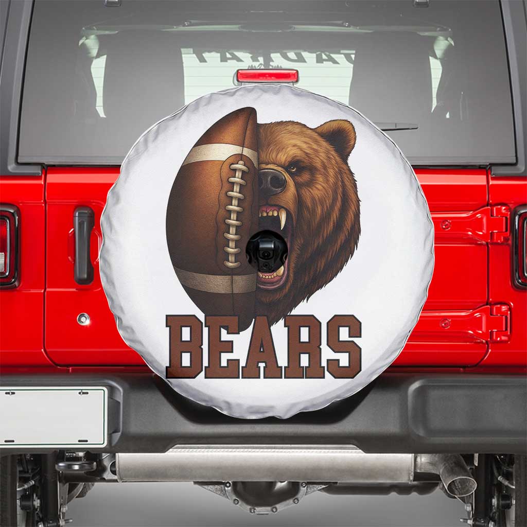 Fear The Bear Football Spare Tire Cover Game Day Sports Fan Gift TS12 White Print Your Wear
