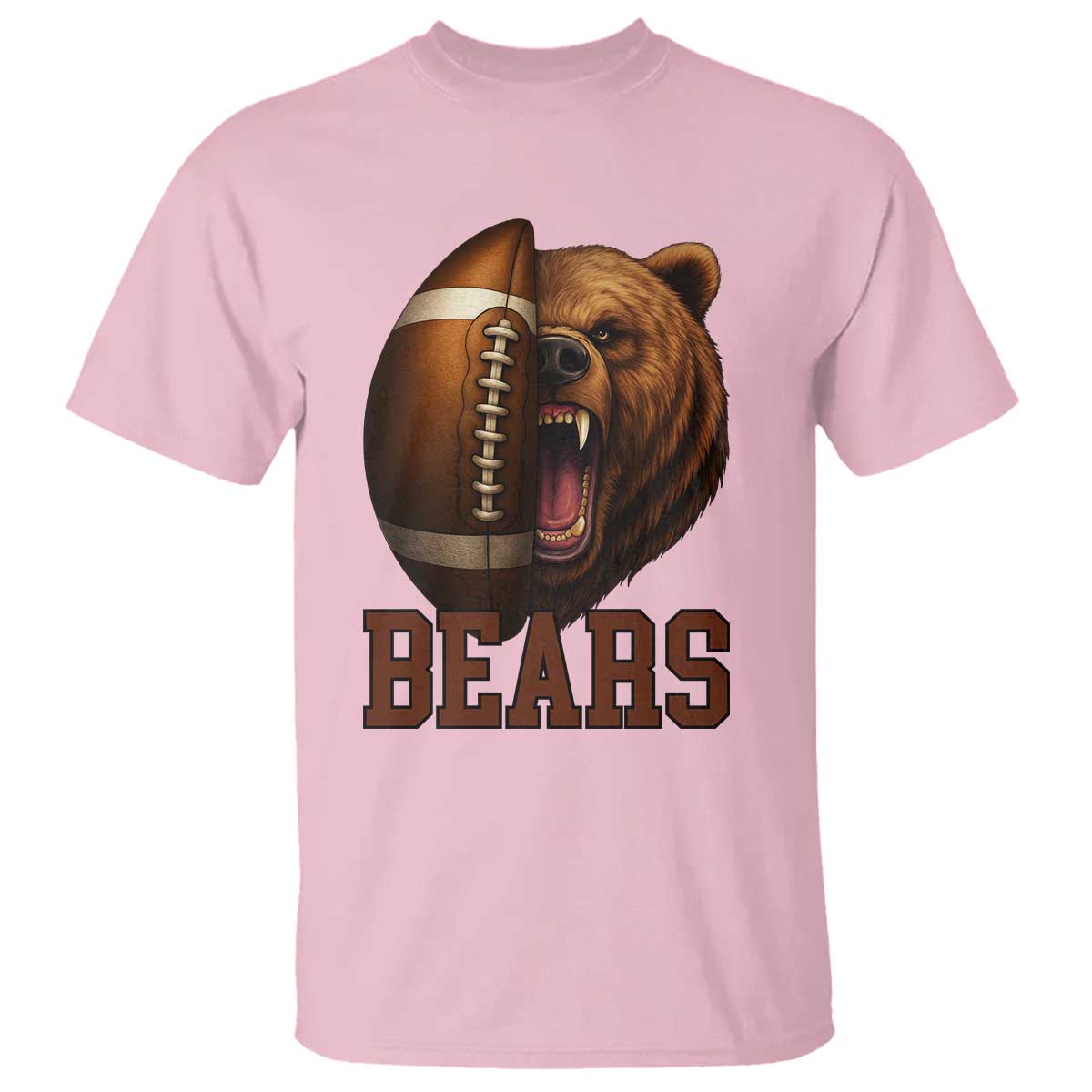 Fear The Bear Football T Shirt Game Day Sports Fan Gift TS12 Light Pink Print Your Wear