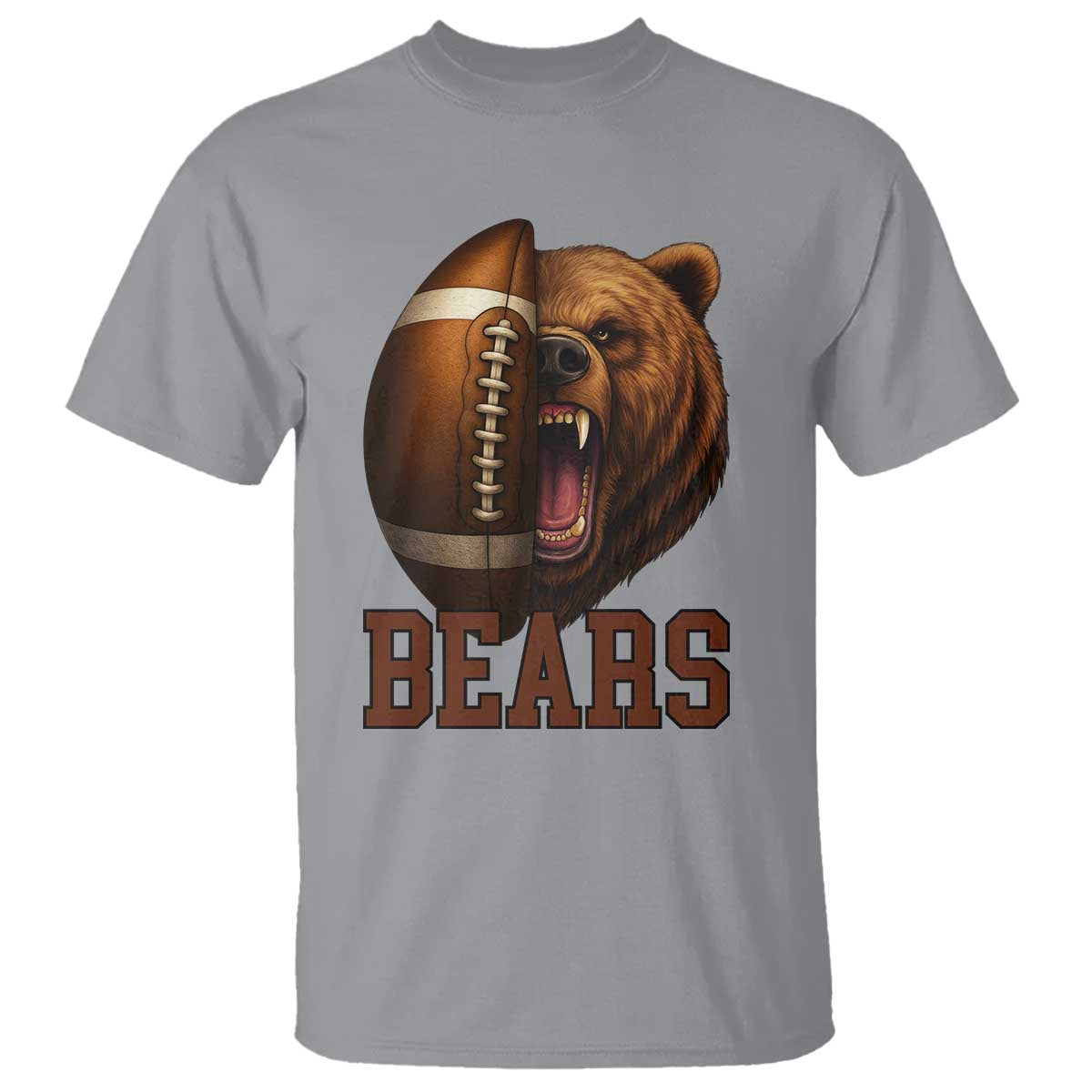 Fear The Bear Football T Shirt Game Day Sports Fan Gift TS12 Sport Gray Print Your Wear