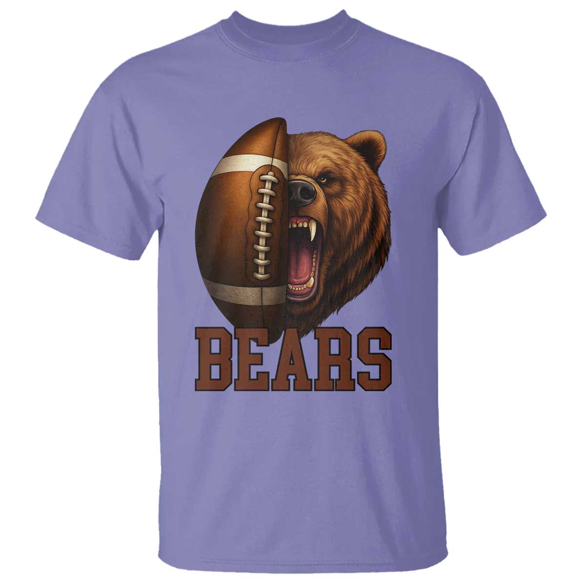 Fear The Bear Football T Shirt Game Day Sports Fan Gift TS12 Violet Print Your Wear
