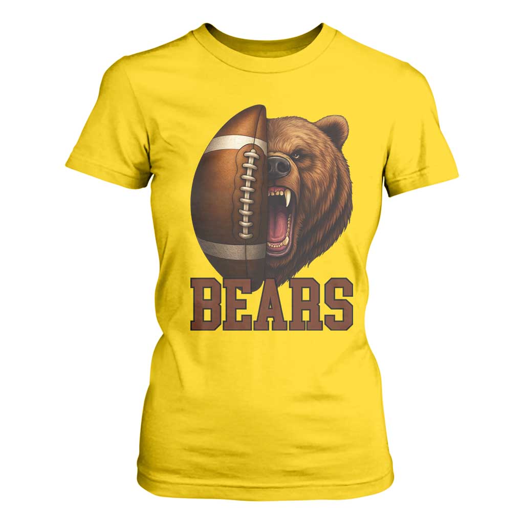 Fear The Bear Football T Shirt For Women Game Day Sports Fan Gift TS12 Daisy Print Your Wear