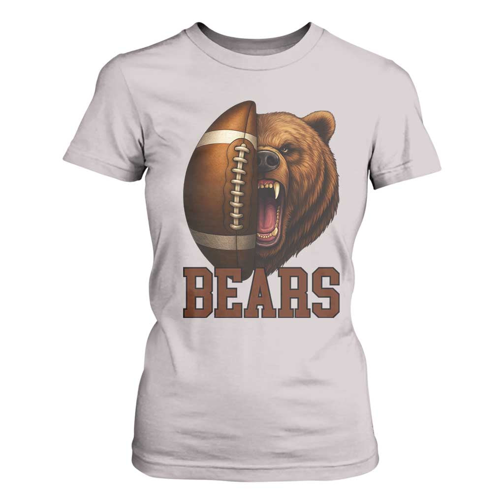Fear The Bear Football T Shirt For Women Game Day Sports Fan Gift TS12 Ice Gray Print Your Wear