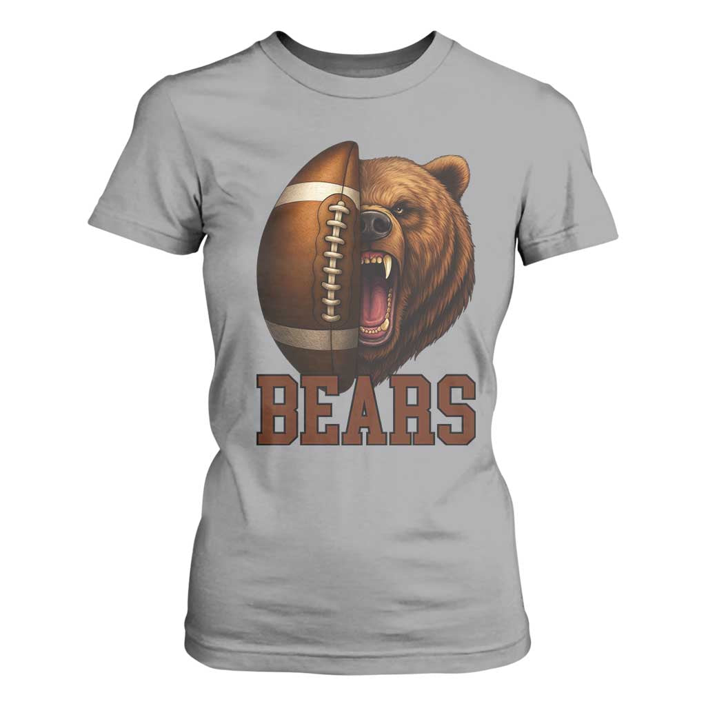 Fear The Bear Football T Shirt For Women Game Day Sports Fan Gift TS12 Sport Gray Print Your Wear