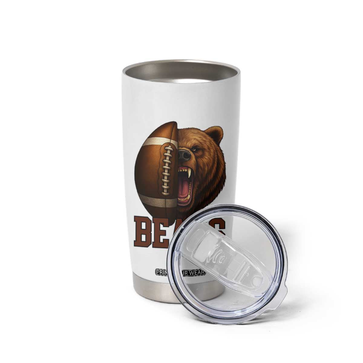 Fear The Bear Football Tumbler Cup Game Day Sports Fan Gift TS12 Print Your Wear