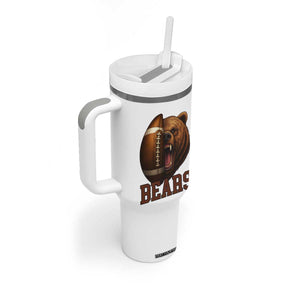 Fear The Bear Football Tumbler With Handle Game Day Sports Fan Gift TS12 Print Your Wear