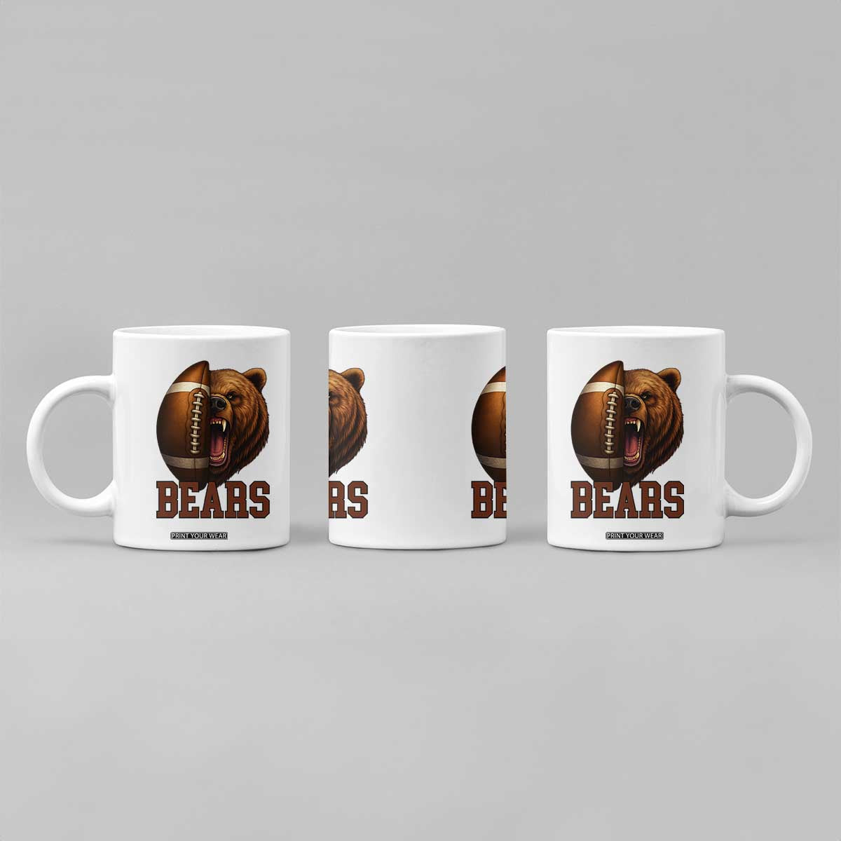 Fear The Bear Football Coffee Mug Game Day Sports Fan Gift TS12 Print Your Wear