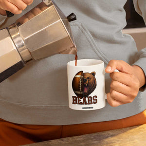 Fear The Bear Football Coffee Mug Game Day Sports Fan Gift TS12 Print Your Wear