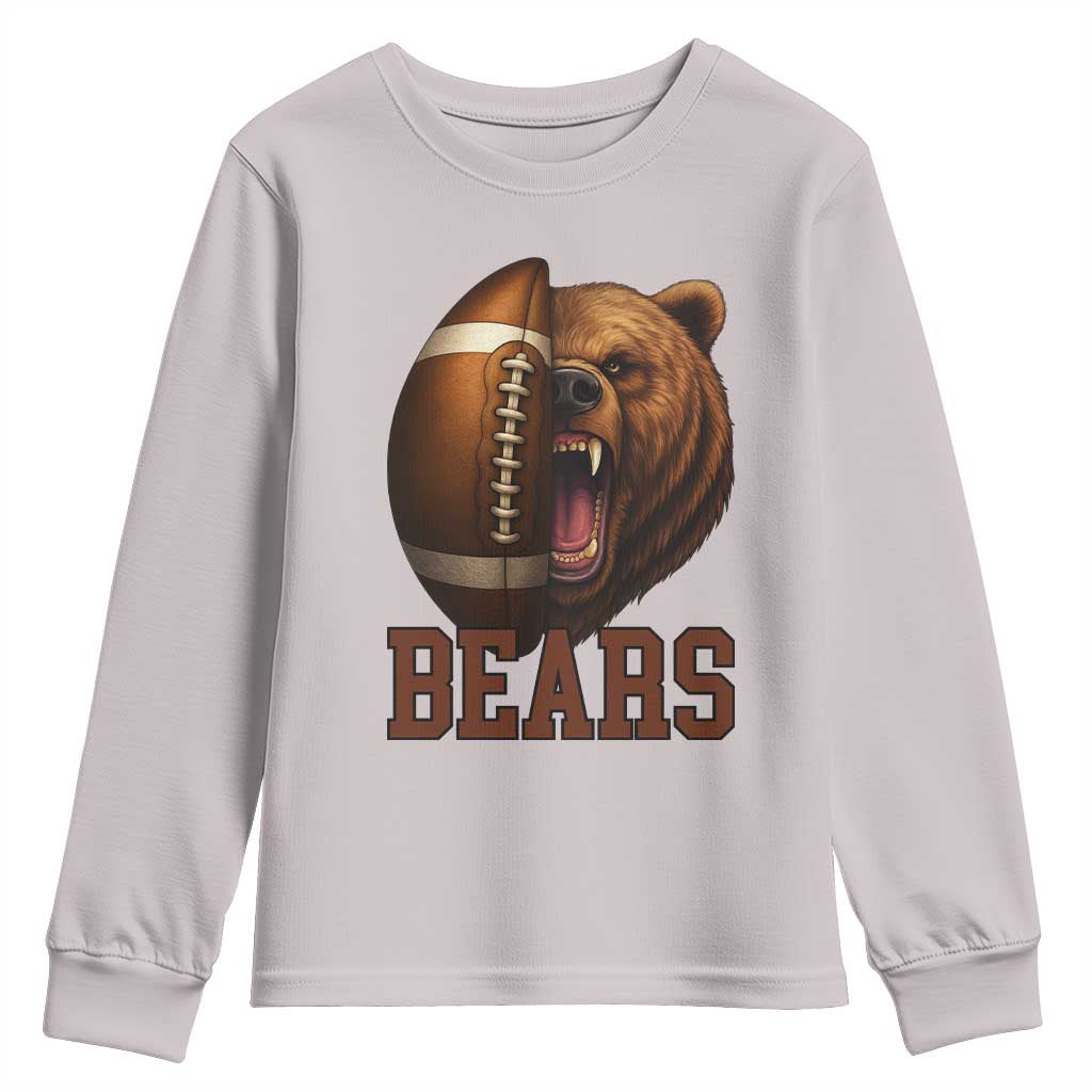 Fear The Bear Football Youth Sweatshirt Game Day Sports Fan Gift TS12 Ice Gray Print Your Wear