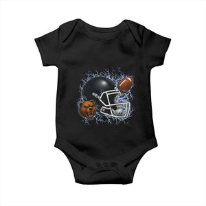 Game Day Sports Fan Gift Baby Onesie Lightning Bear Helmet TS12 Black Print Your Wear