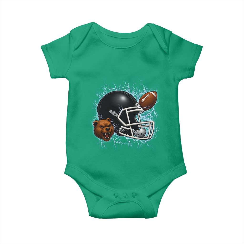 Game Day Sports Fan Gift Baby Onesie Lightning Bear Helmet TS12 Irish Green Print Your Wear