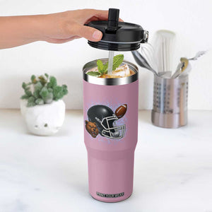 Game Day Sports Fan Gift Flip Straw Tumbler Lightning Bear Helmet TS12 One Size: 30 oz Light Pink Print Your Wear