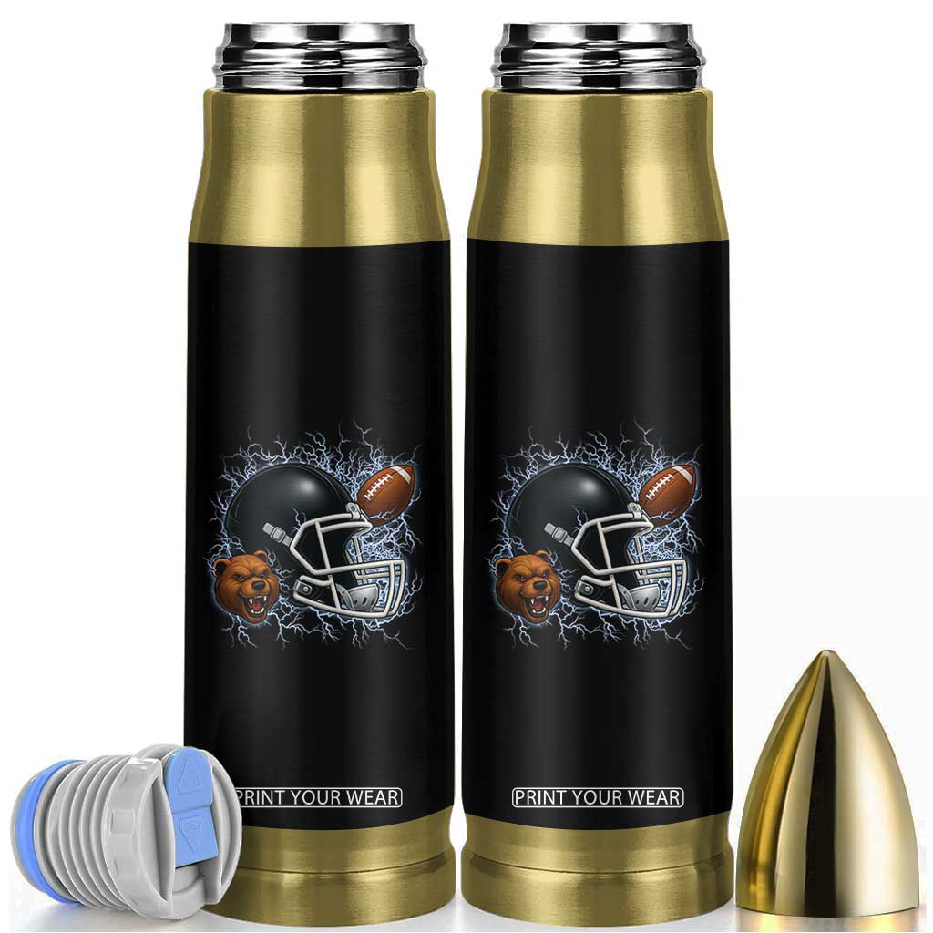 Game Day Sports Fan Gift Bullet Tumbler Lightning Bear Helmet TS12 Black Print Your Wear