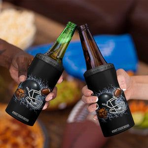 Game Day Sports Fan Gift 4 in 1 Can Cooler Tumbler Lightning Bear Helmet TS12 Print Your Wear