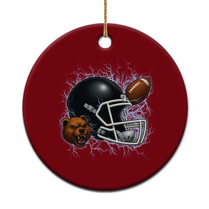 Game Day Sports Fan Gift Ceramic Ornament Lightning Bear Helmet TS12 1pc Red Print Your Wear