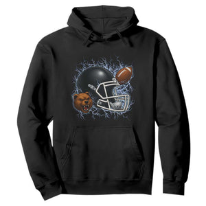 Game Day Sports Fan Gift Hoodie Lightning Bear Helmet TS12 Black Print Your Wear