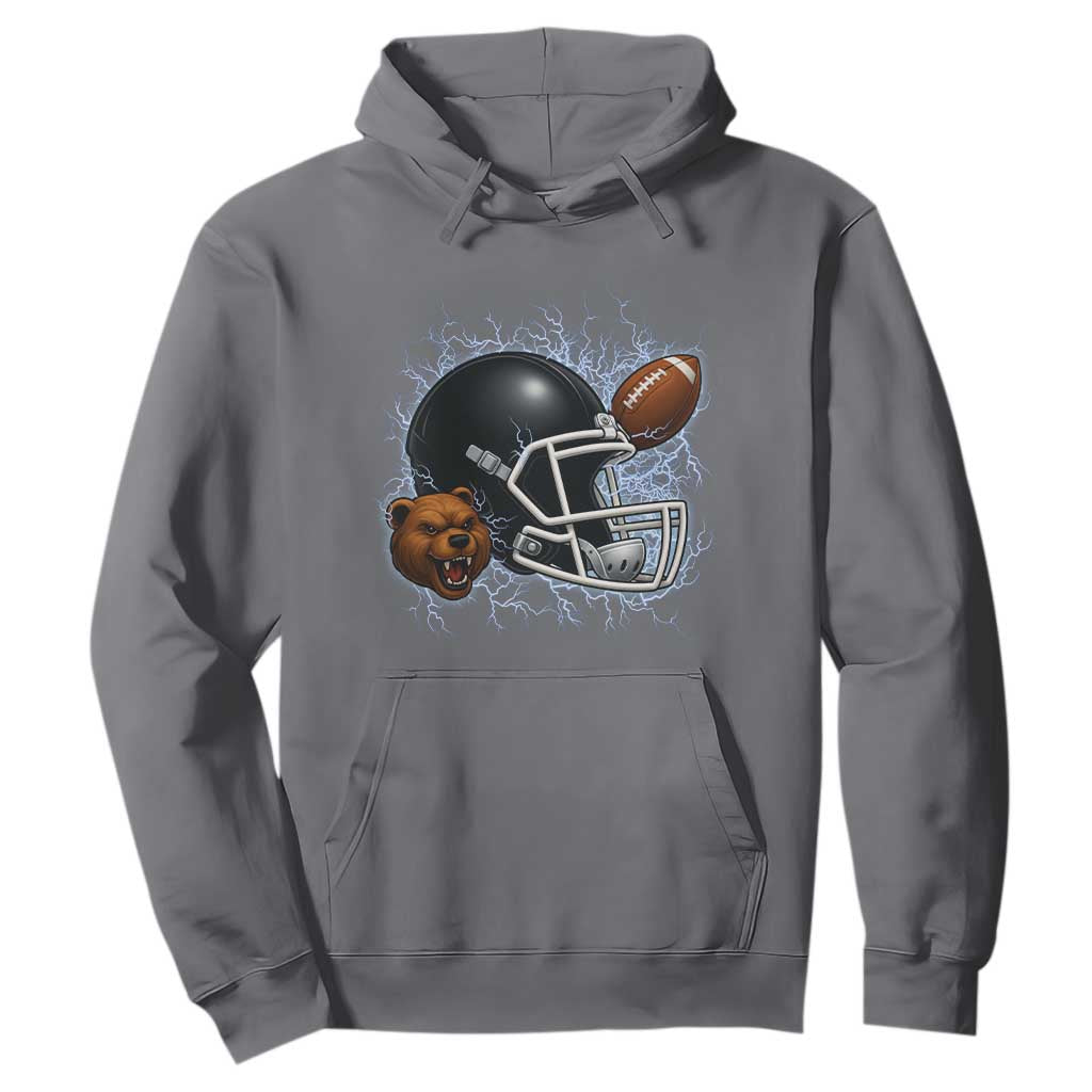 Game Day Sports Fan Gift Hoodie Lightning Bear Helmet TS12 Charcoal Print Your Wear