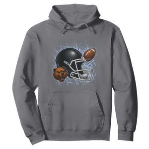 Game Day Sports Fan Gift Hoodie Lightning Bear Helmet TS12 Charcoal Print Your Wear