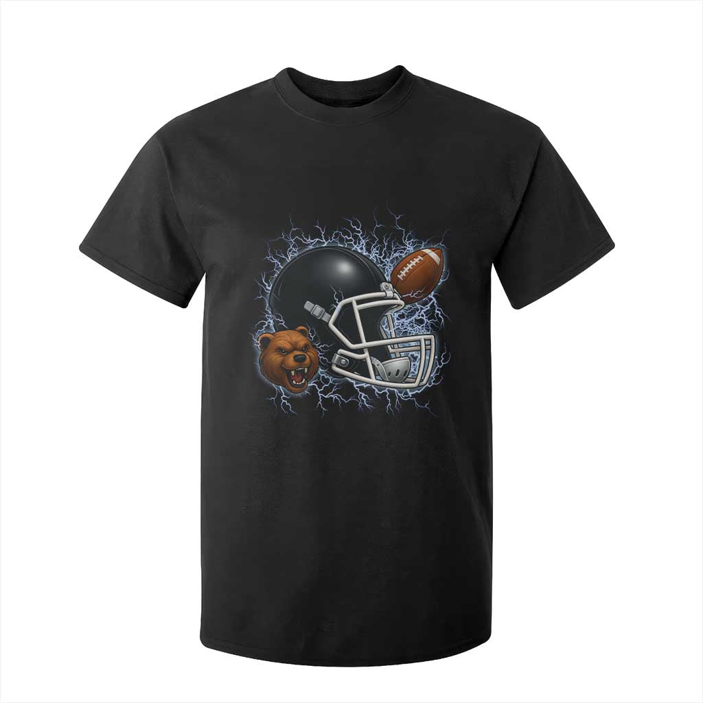 Game Day Sports Fan Gift T Shirt For Kid Lightning Bear Helmet TS12 Black Print Your Wear