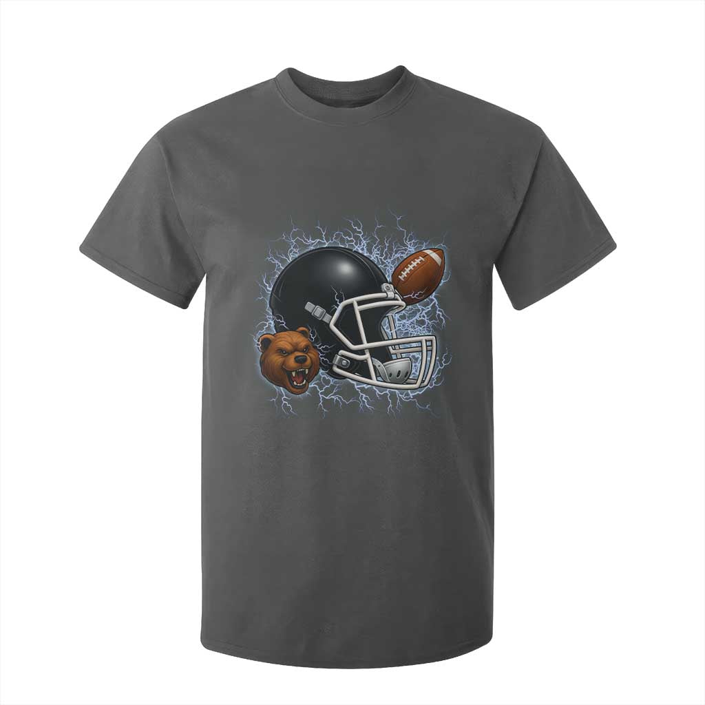 Game Day Sports Fan Gift T Shirt For Kid Lightning Bear Helmet TS12 Dark Heather Print Your Wear