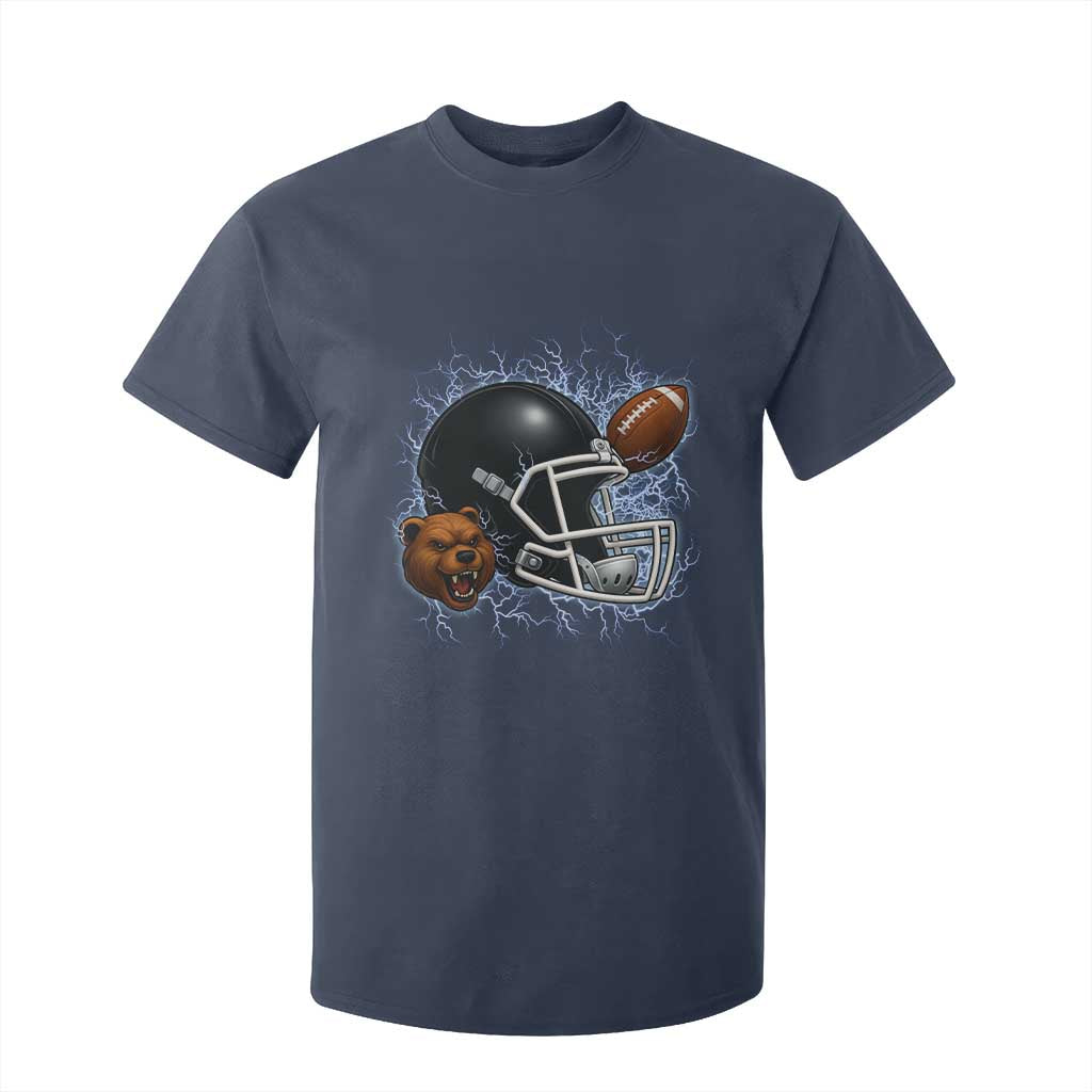 Game Day Sports Fan Gift T Shirt For Kid Lightning Bear Helmet TS12 Navy Print Your Wear