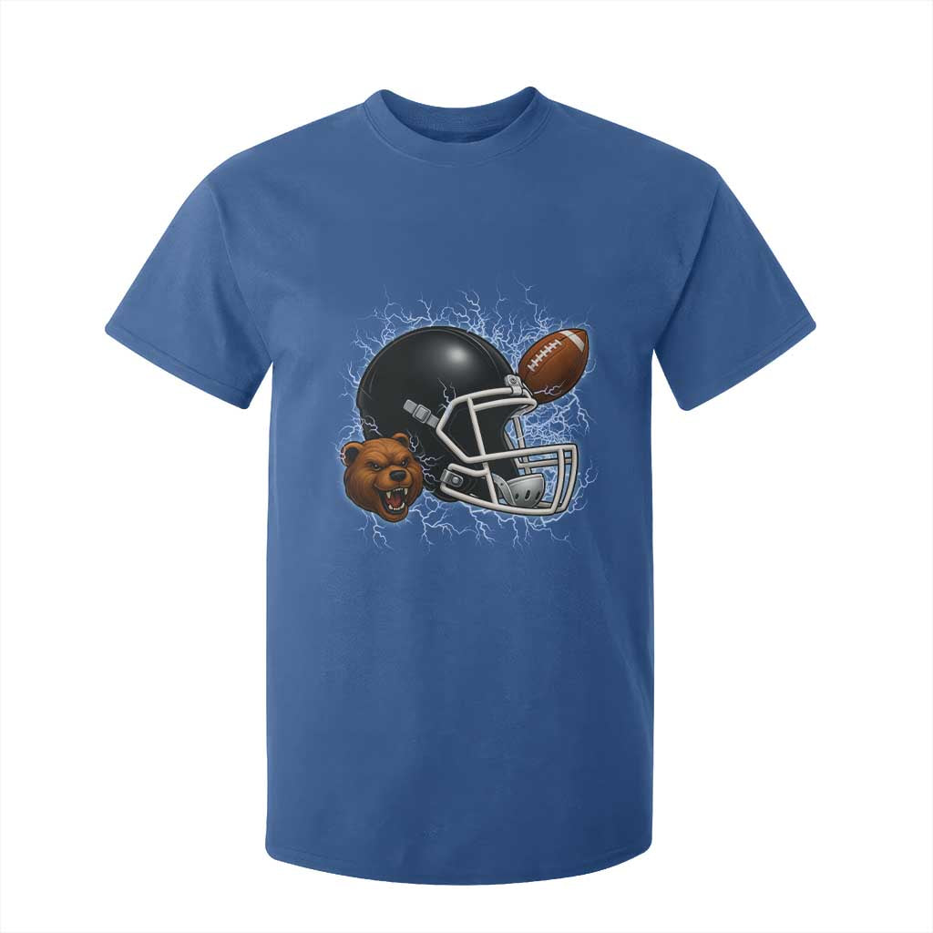Game Day Sports Fan Gift T Shirt For Kid Lightning Bear Helmet TS12 Royal Blue Print Your Wear