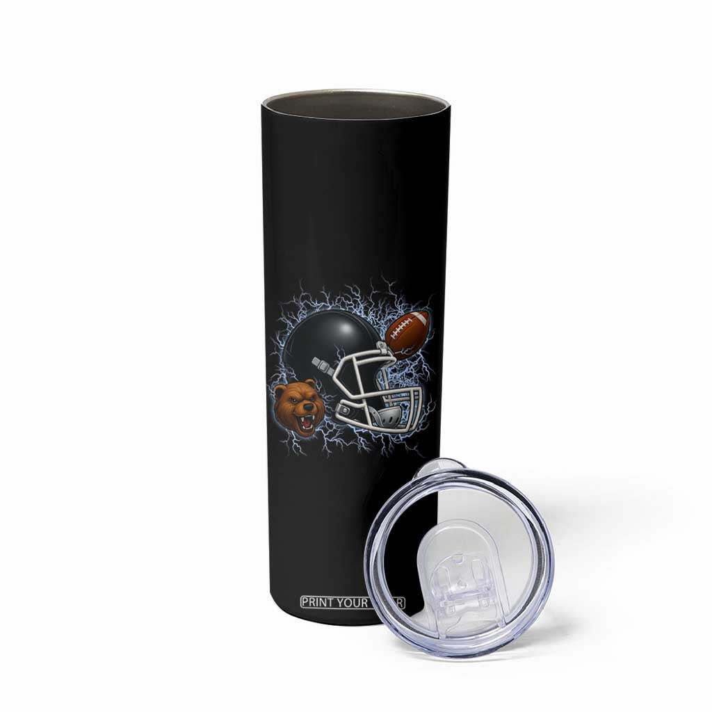 Game Day Sports Fan Gift Skinny Tumbler Lightning Bear Helmet TS12 Print Your Wear