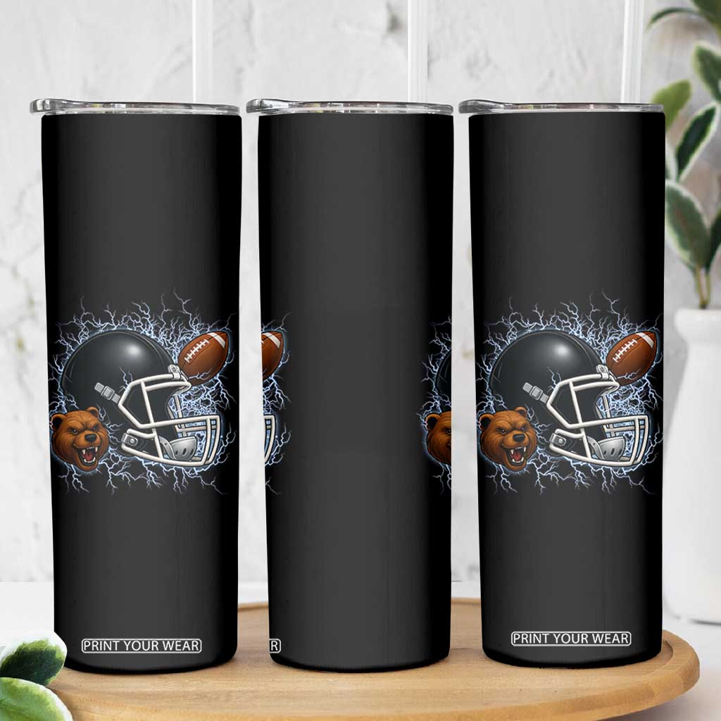 Game Day Sports Fan Gift Skinny Tumbler Lightning Bear Helmet TS12 Print Your Wear