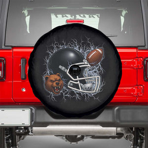 Game Day Sports Fan Gift Spare Tire Cover Lightning Bear Helmet TS12 Black Print Your Wear