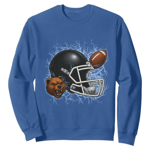 Game Day Sports Fan Gift Sweatshirt Lightning Bear Helmet TS12 Royal Blue Print Your Wear