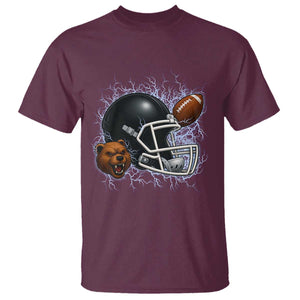 Game Day Sports Fan Gift T Shirt Lightning Bear Helmet TS12 Maroon Print Your Wear