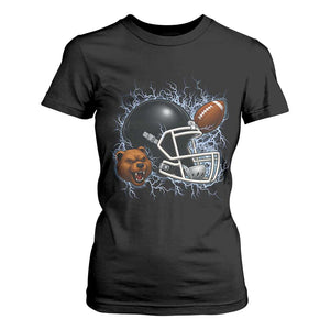 Game Day Sports Fan Gift T Shirt For Women Lightning Bear Helmet TS12 Black Print Your Wear