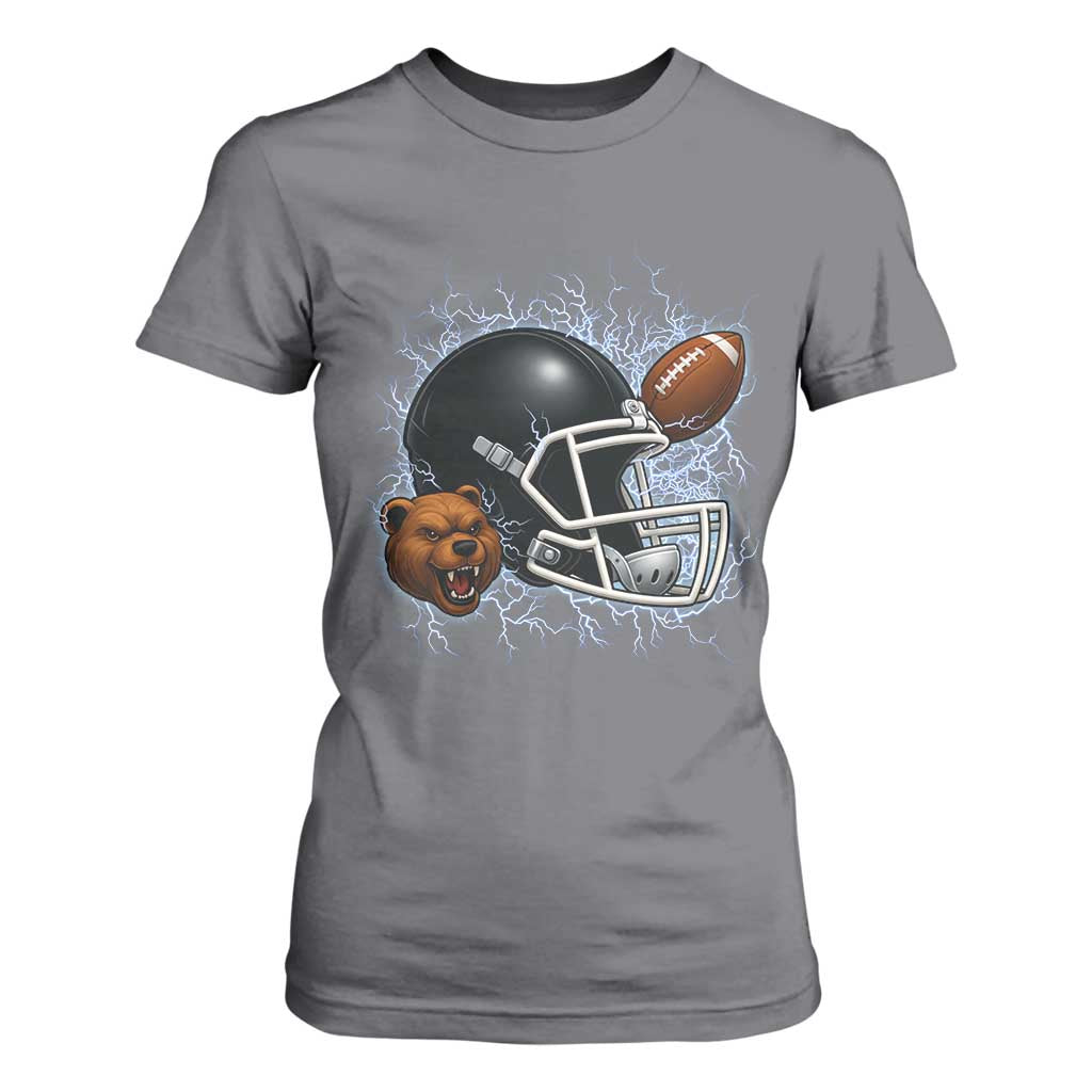 Game Day Sports Fan Gift T Shirt For Women Lightning Bear Helmet TS12 Charcoal Print Your Wear