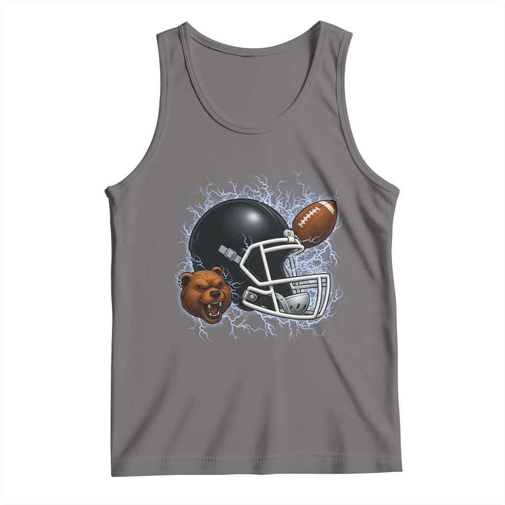 Game Day Sports Fan Gift Tank Top Lightning Bear Helmet TS12 Deep Heather Print Your Wear