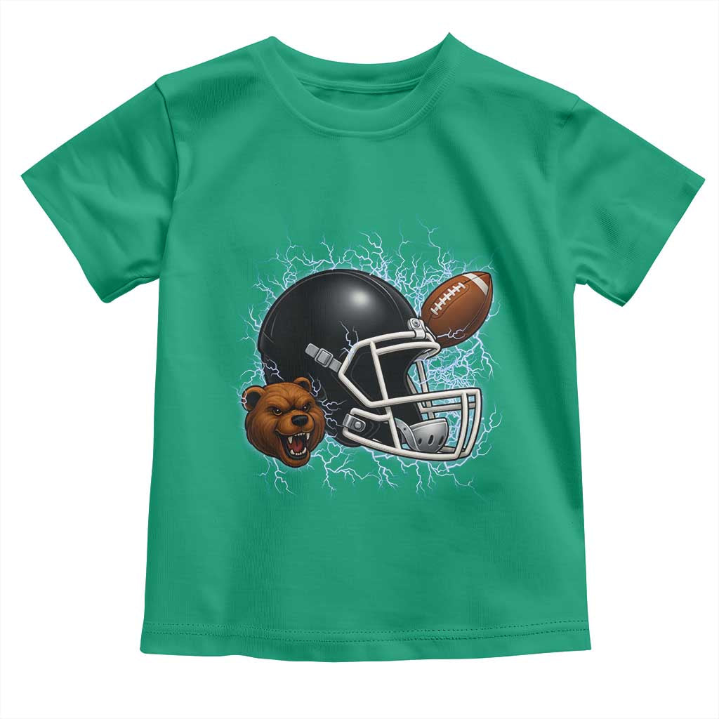 Game Day Sports Fan Gift Toddler T Shirt Lightning Bear Helmet TS12 Irish Green Print Your Wear