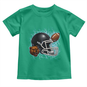 Game Day Sports Fan Gift Toddler T Shirt Lightning Bear Helmet TS12 Irish Green Print Your Wear