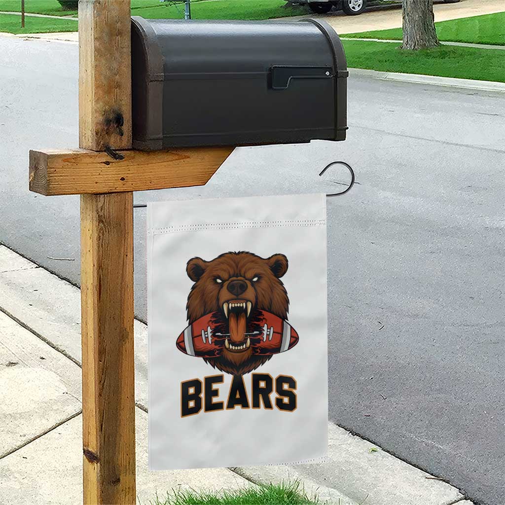 Football Player Gift Garden Flag Fierce Bear Biting Ball TS12 Print Your Wear