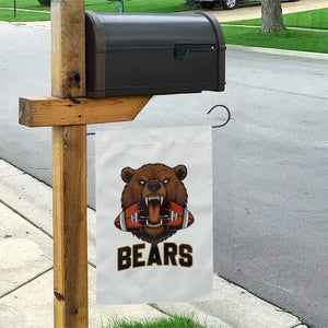 Football Player Gift Garden Flag Fierce Bear Biting Ball TS12 Print Your Wear