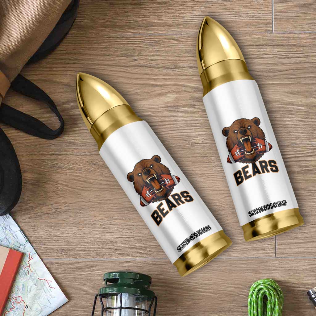 Football Player Gift Bullet Tumbler Fierce Bear Biting Ball TS12 Print Your Wear