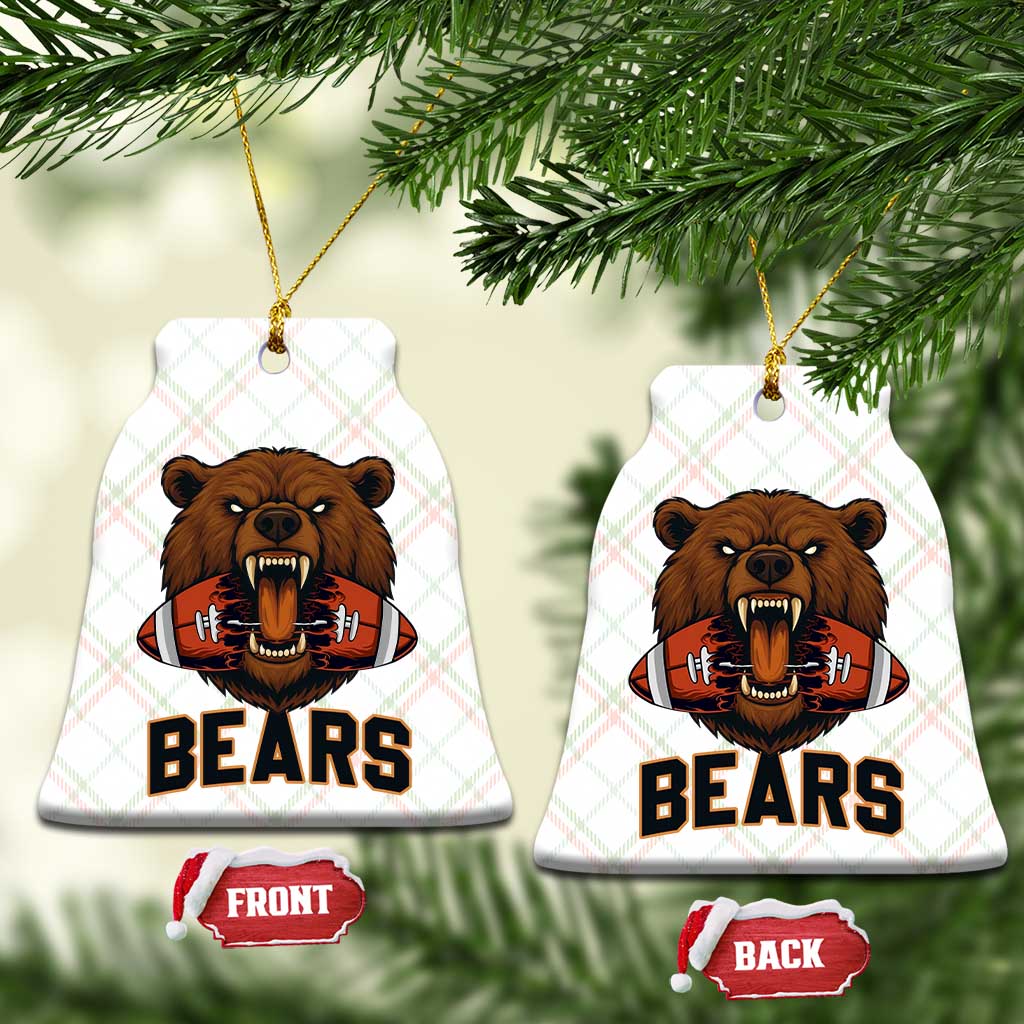 Football Player Gift Ceramic Ornament Fierce Bear Biting Ball TS12 Print Your Wear