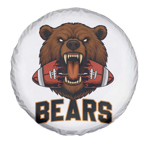 Football Player Gift Spare Tire Cover Fierce Bear Biting Ball TS12 Print Your Wear