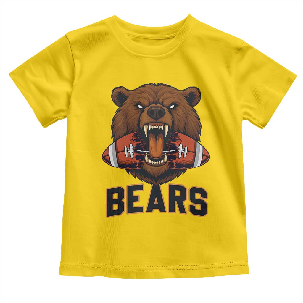 Football Player Gift Toddler T Shirt Fierce Bear Biting Ball TS12 Daisy Print Your Wear