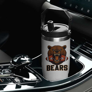 Football Player Gift Flip Straw Tumbler Fierce Br Biting Ball TS12 Print Your Wear
