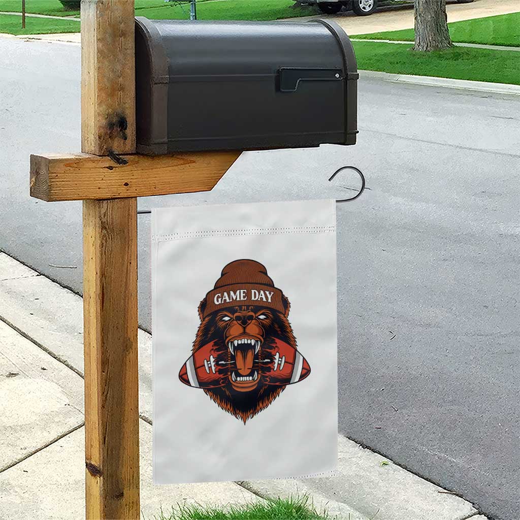 Game Day Fierce Bear Biting Ball Garden Flag Football Player Gift TS12 Print Your Wear