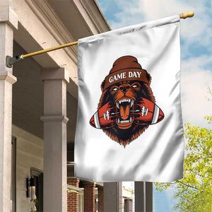 Game Day Fierce Bear Biting Ball Garden Flag Football Player Gift TS12 Print Your Wear