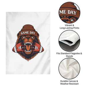 Game Day Fierce Bear Biting Ball Garden Flag Football Player Gift TS12 Print Your Wear