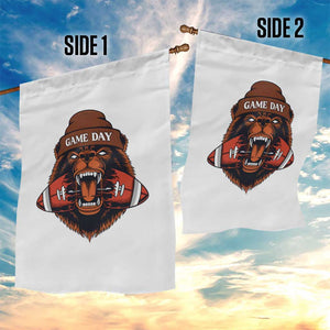 Game Day Fierce Bear Biting Ball Garden Flag Football Player Gift TS12 Print Your Wear