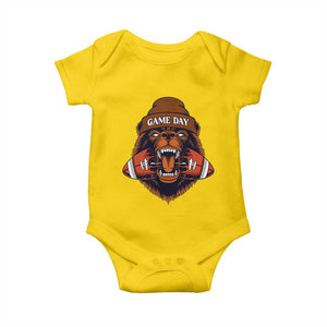 Game Day Fierce Bear Biting Ball Baby Onesie Football Player Gift TS12 Daisy Print Your Wear