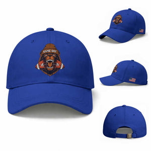 Game Day Fierce BR Biting Ball Baseball Cap Football Player Gift TS12 Baseball Cap Universal Fit Royal Blue Print Your Wear